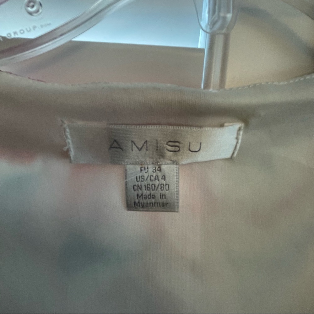 Amisu Pink Bodycon Mini Dress Scoop Neck Sleeveless - Picture 4 of 4